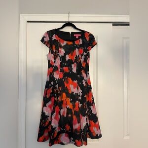 Betsey‎ Johnson Fit and Flare Watercolor Beauty Size 6